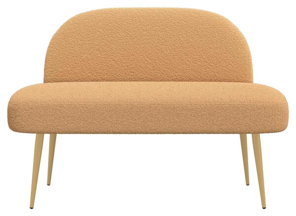 VidaXL Kárpitozott pad háttámlával Bézs 110 x 60 x 76 cm Bouclé