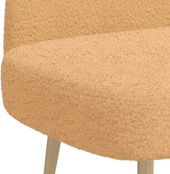 VidaXL Kárpitozott pad háttámlával Bézs 110 x 60 x 76 cm Bouclé
