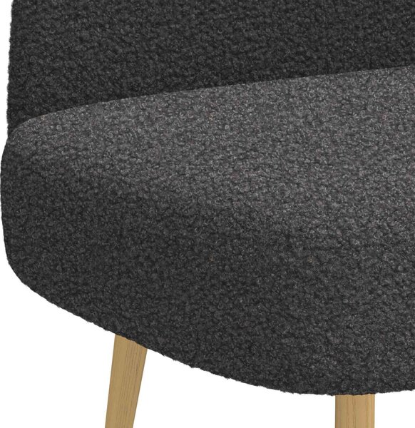 VidaXL Kárpitozott pad háttámlával Sötétszürke 110 x 60 x 76 cm Bouclé