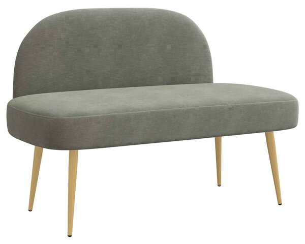 VidaXL Kárpitozott pad háttámlával Világosszürke 110 x 60 x 76 cm