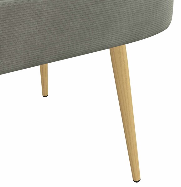 VidaXL Kárpitozott pad háttámlával Világosszürke 110 x 60 x 76 cm