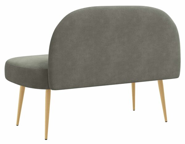 VidaXL Kárpitozott pad háttámlával Világosszürke 110 x 60 x 76 cm