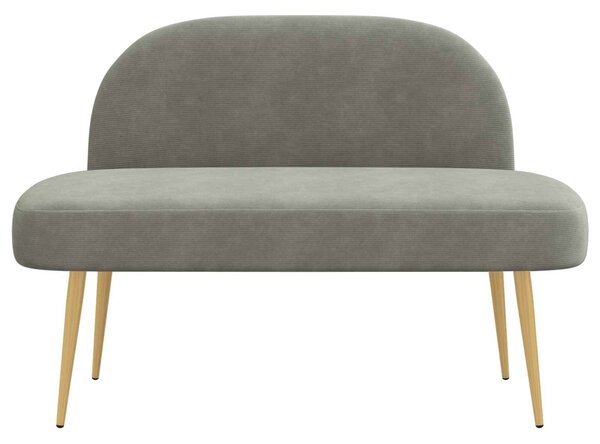 VidaXL Kárpitozott pad háttámlával Világosszürke 110 x 60 x 76 cm