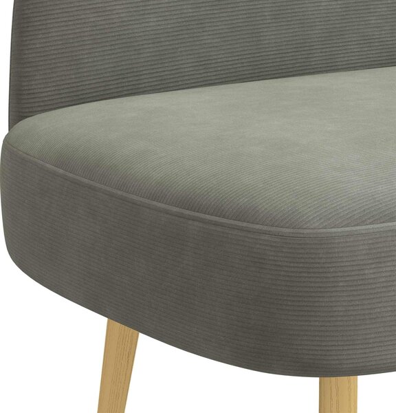 VidaXL Kárpitozott pad háttámlával Világosszürke 110 x 60 x 76 cm