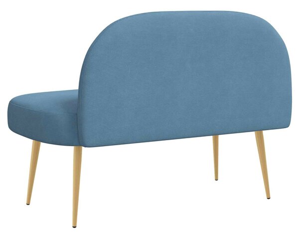VidaXL Kárpitozott pad háttámlával Kék 110 x 60 x 76 cm