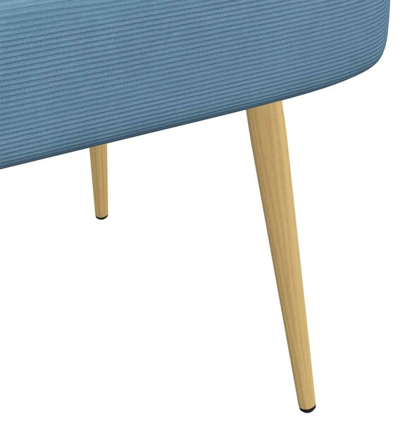 VidaXL Kárpitozott pad háttámlával Kék 110 x 60 x 76 cm