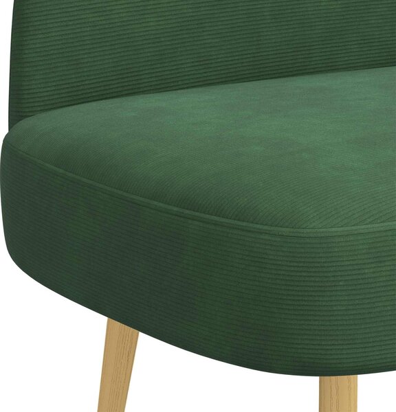 VidaXL Kárpitozott pad háttámlával Zsungel zöld 110 x 60 x 76 cm
