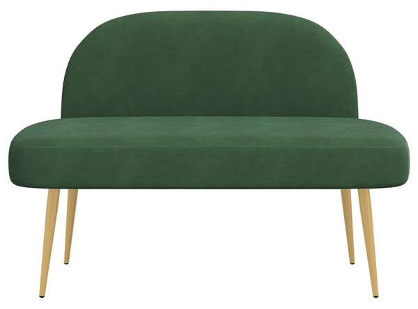 VidaXL Kárpitozott pad háttámlával Zsungel zöld 110 x 60 x 76 cm