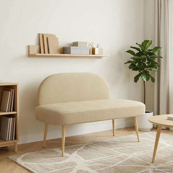 VidaXL Kárpitozott pad háttámlával Világosszürke 110 x 60 x 76 cm
