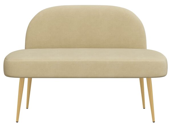 VidaXL Kárpitozott pad háttámlával Világosszürke 110 x 60 x 76 cm