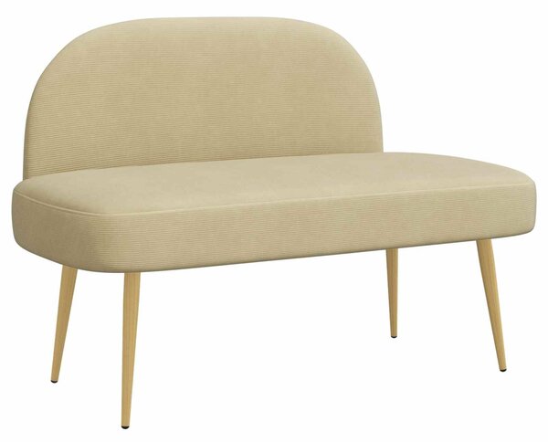 VidaXL Kárpitozott pad háttámlával Világosszürke 110 x 60 x 76 cm