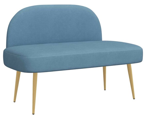 VidaXL Kárpitozott pad háttámlával Kék 110 x 60 x 76 cm