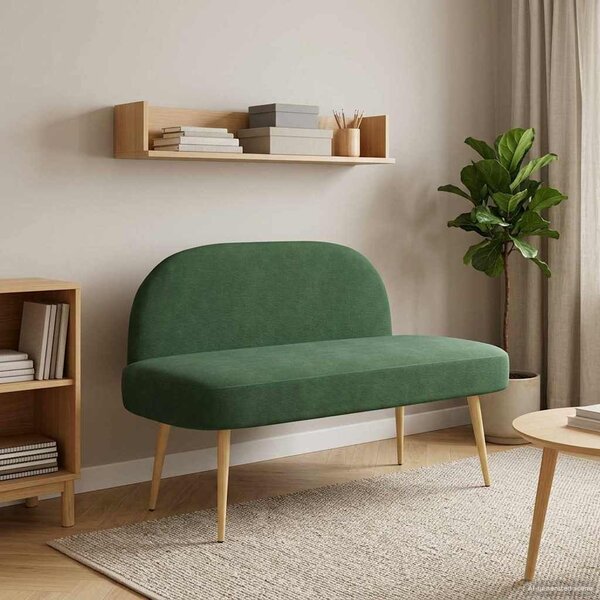 VidaXL Kárpitozott pad háttámlával Zsungel zöld 110 x 60 x 76 cm