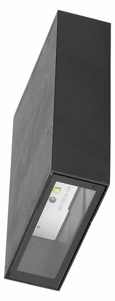 V-TAC 4W kültéri fekete fali LED lámpa meleg fehér, 100 Lm/W - SKU 218561