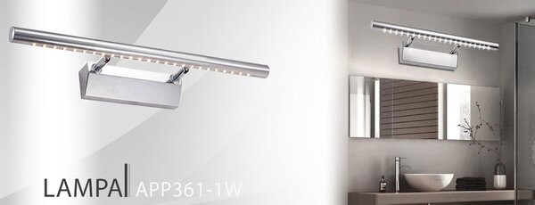 LED FÜRDŐSZOBA LÁMPA TÜKÖR fölött Rea 5W 40cm APP361-1W