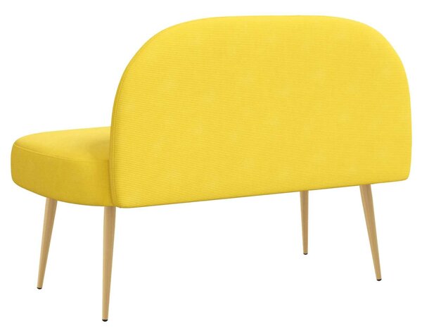 VidaXL Kárpitozott pad háttámlával Halványsárga 110 x 60 x 76 cm