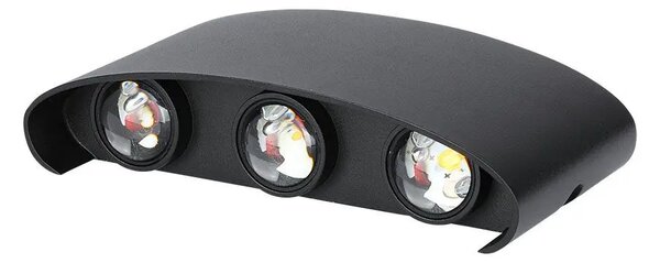 V-TAC 5W kültéri homokfekete fali LED lámpa meleg fehér - SKU 218615