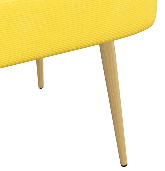 VidaXL Kárpitozott pad háttámlával Halványsárga 110 x 60 x 76 cm