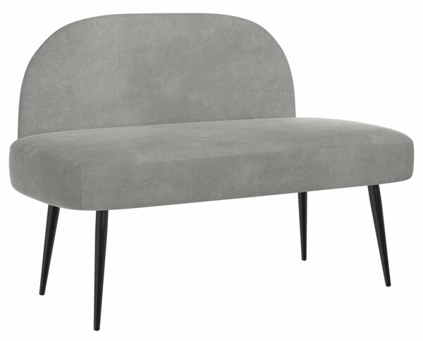 VidaXL Kárpitozott pad háttámlával Világosszürke 110 x 60 x 76 cm