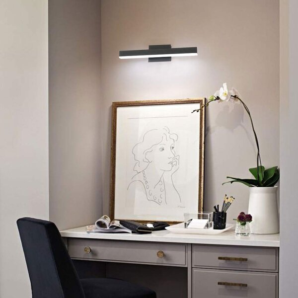 LED FÜRDŐSZOBA LÁMPA TÜKÖR fölötti 12W 50cm APP373-1W Fekete