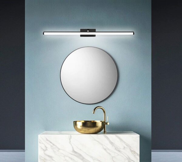 LED FÜRDŐSZOBA LÁMPA TÜKÖR fölötti 12W 50cm APP373-1W Fekete