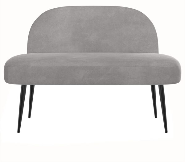 VidaXL Kárpitozott pad háttámlával Világosszürke 110 x 60 x 76 cm