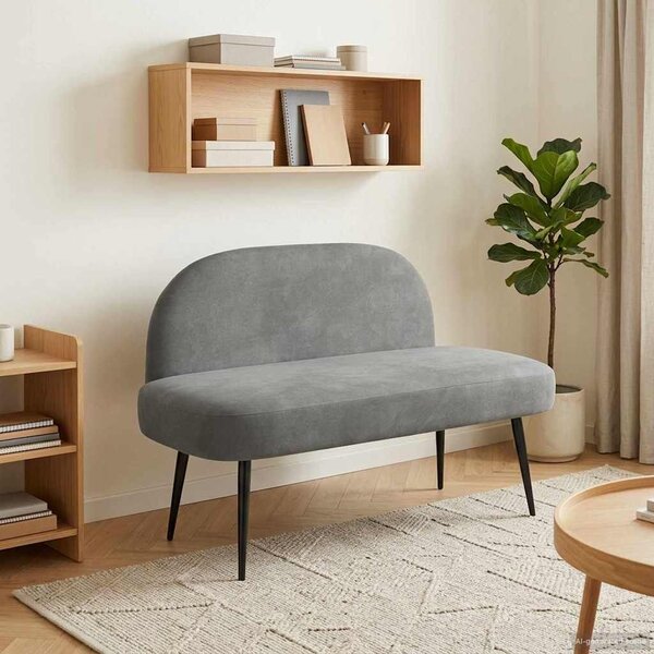 VidaXL Kárpitozott pad háttámlával Sötétszürke 110 x 60 x 76 cm
