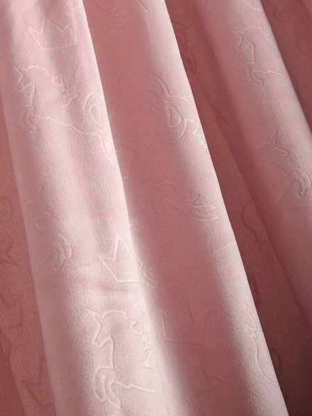 Sinsay - Bársony függöny egyszarvú mintával - pasztellpink