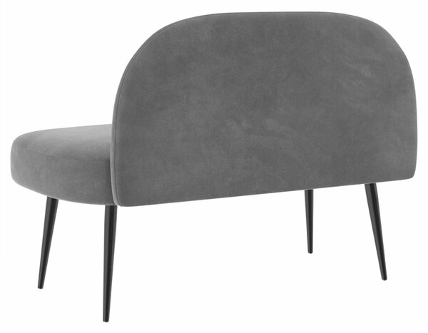 VidaXL Kárpitozott pad háttámlával Sötétszürke 110 x 60 x 76 cm