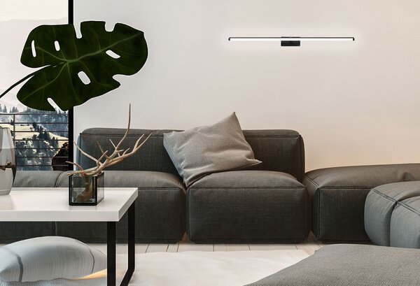 LED FÜRDŐSZOBA LÁMPA TÜKÖR fölötti 12W 50cm APP373-1W Fekete