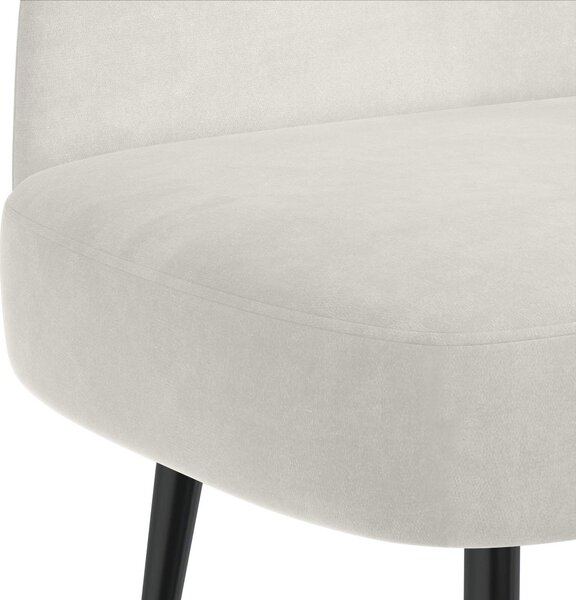 VidaXL Kárpitozott pad háttámlával Krémszínű 110 x 60 x 76 cm Bársony