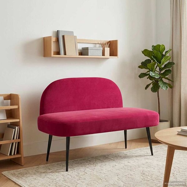 VidaXL Kárpitozott pad háttámlával bordó 110 x 60 x 76 cm Bársony
