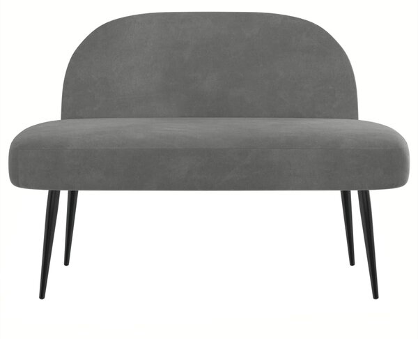 VidaXL Kárpitozott pad háttámlával Sötétszürke 110 x 60 x 76 cm