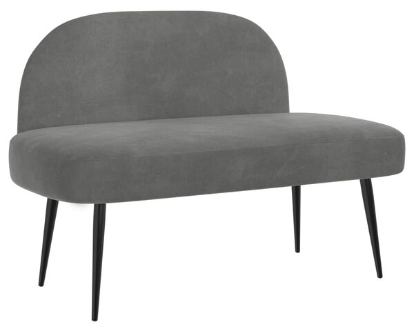VidaXL Kárpitozott pad háttámlával Sötétszürke 110 x 60 x 76 cm