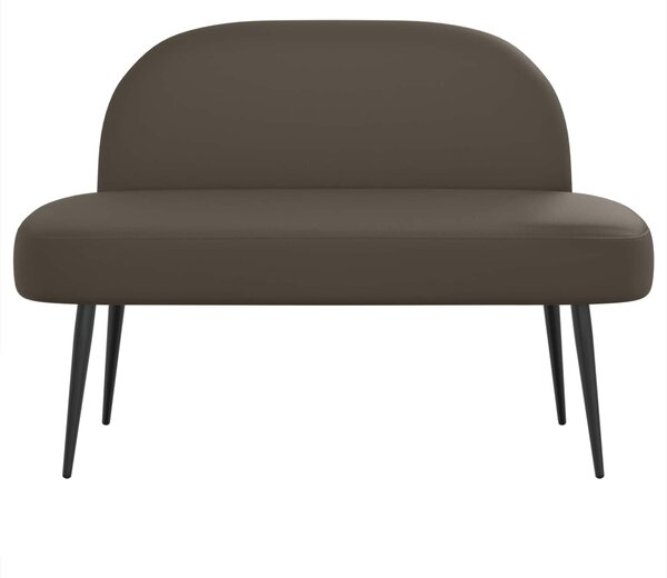 VidaXL Kárpitozott pad háttámlával Szürke 110 x 60 x 76 cm Műbőr