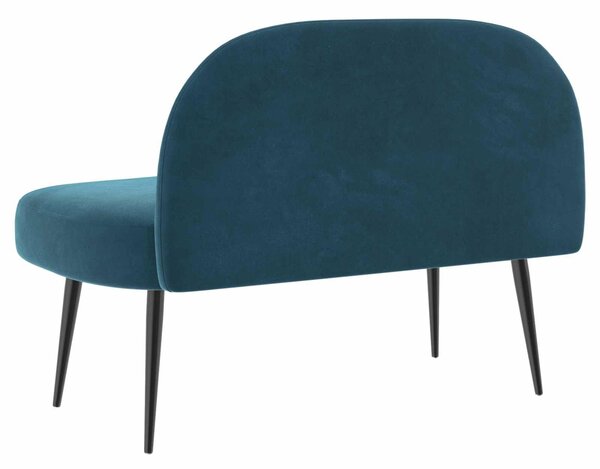 VidaXL Kárpitozott pad háttámlával Kék 110 x 60 x 76 cm Bársony