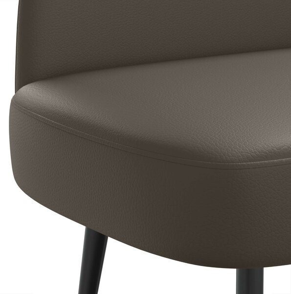 VidaXL Kárpitozott pad háttámlával Szürke 110 x 60 x 76 cm Műbőr