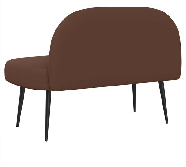 VidaXL Kárpitozott pad háttámlával Barna 110 x 60 x 76 cm Műbőr