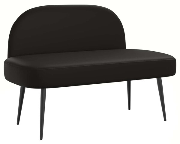 VidaXL Kárpitozott pad háttámlával Fekete 110 x 60 x 76 cm Műbőr