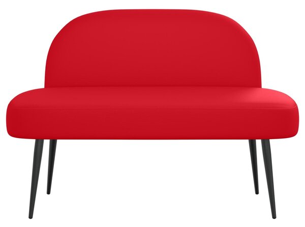 VidaXL Kárpitozott pad háttámlával Piros 110 x 60 x 76 cm Műbőr