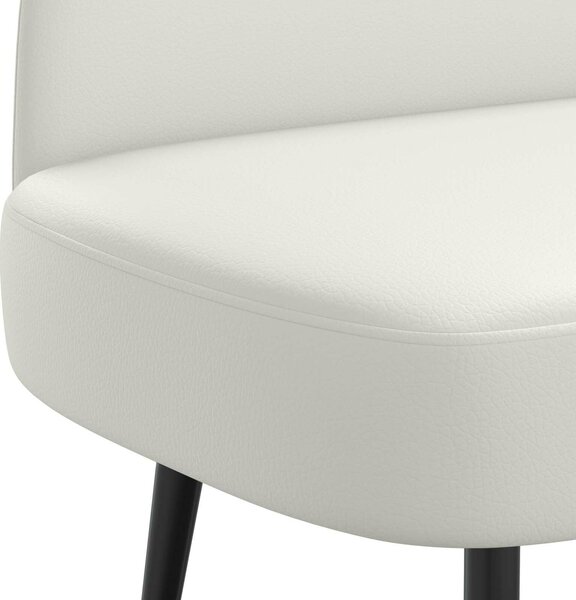 VidaXL Kárpitozott pad háttámlával Fehér 110 x 60 x 76 cm Műbőr