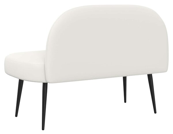 VidaXL Kárpitozott pad háttámlával Fehér 110 x 60 x 76 cm Műbőr