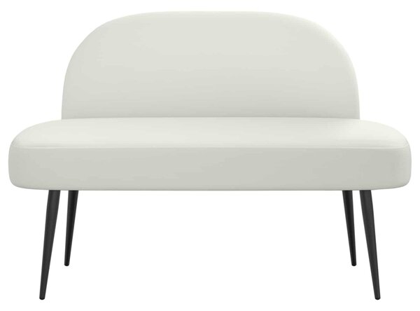VidaXL Kárpitozott pad háttámlával Fehér 110 x 60 x 76 cm Műbőr