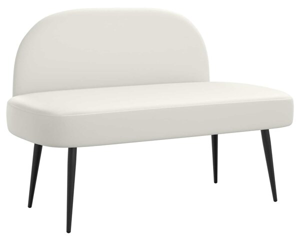 VidaXL Kárpitozott pad háttámlával Fehér 110 x 60 x 76 cm Műbőr