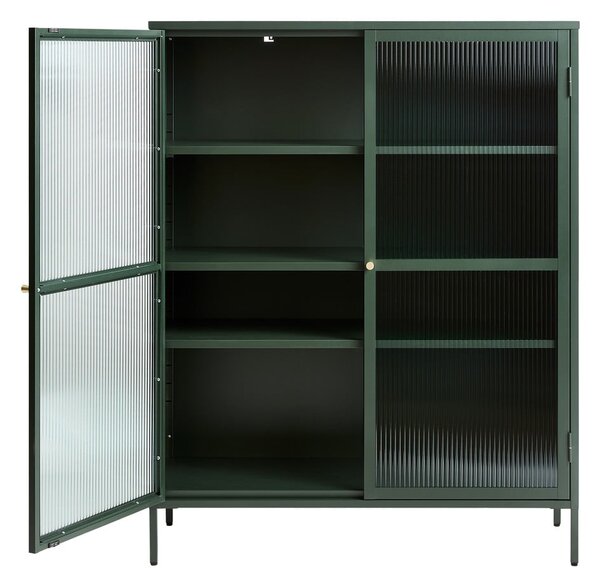 Bronco zöld fém tálalószekrény, magasság 140 cm - Unique Furniture