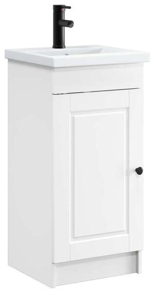 VidaXL Fürdőszobai pult mosdóval Fehér 42 x 40 x 84,5 cm Szerelt Fa