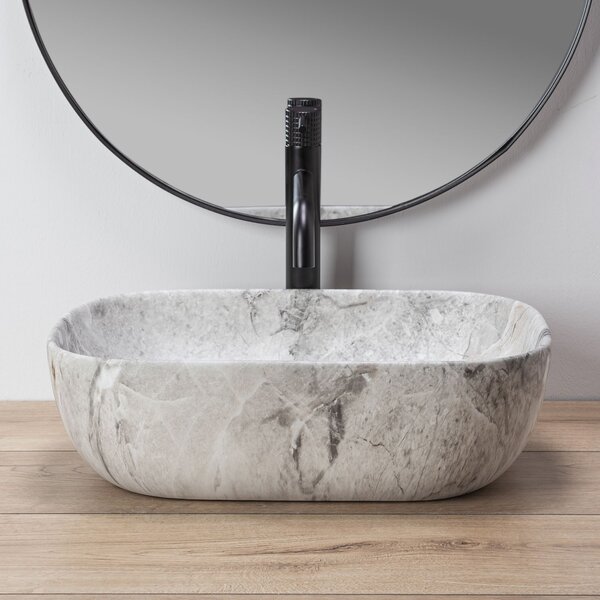 Rea Livia Stone mosdó, 47 x 34 cm, szürke, REA-U3800