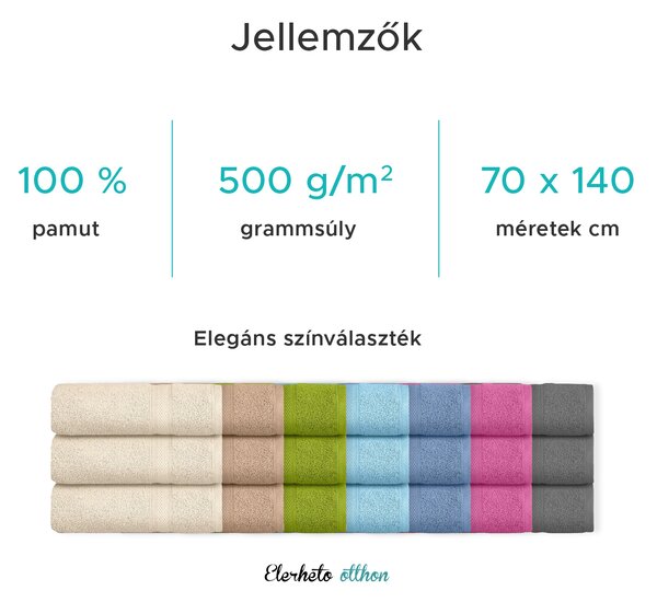 CLARYSSE ELEGANCE törölköző 70x140 cm világoskék, 100% pamut