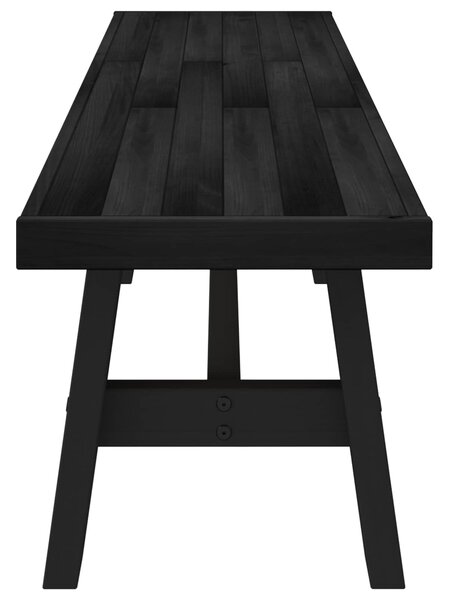 VidaXL Étkező pad NOAIN 160 x 41 x 45 cm Tömör fenyő Fekete