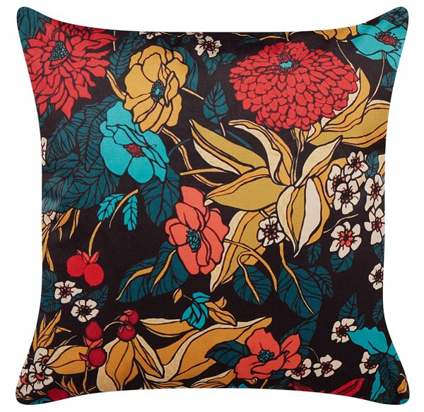 2 db díszpárna PROTEA Bársony 45 x 45 cm Színes Virágmintás